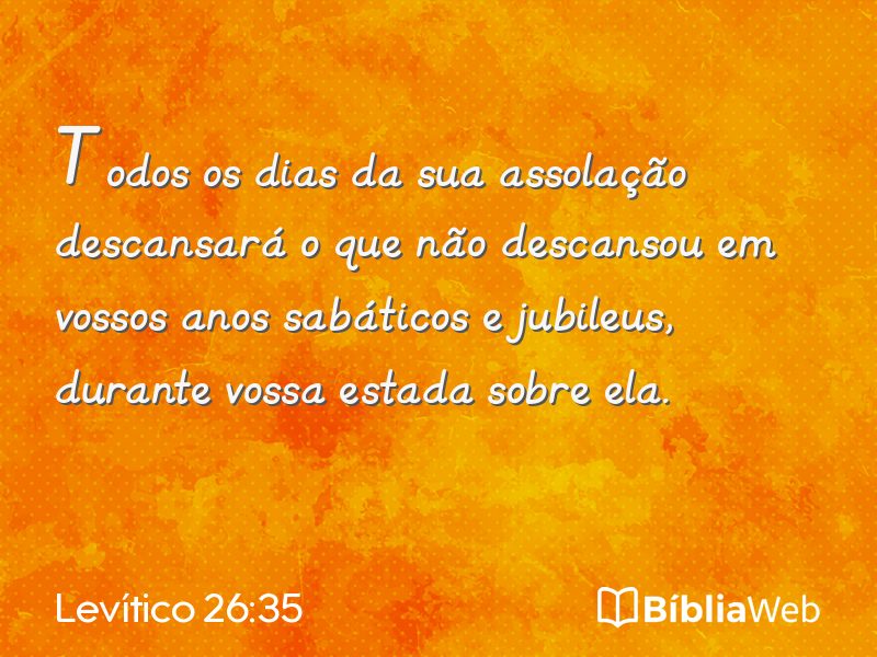 Levítico 26:35 em imagem para compartilhar