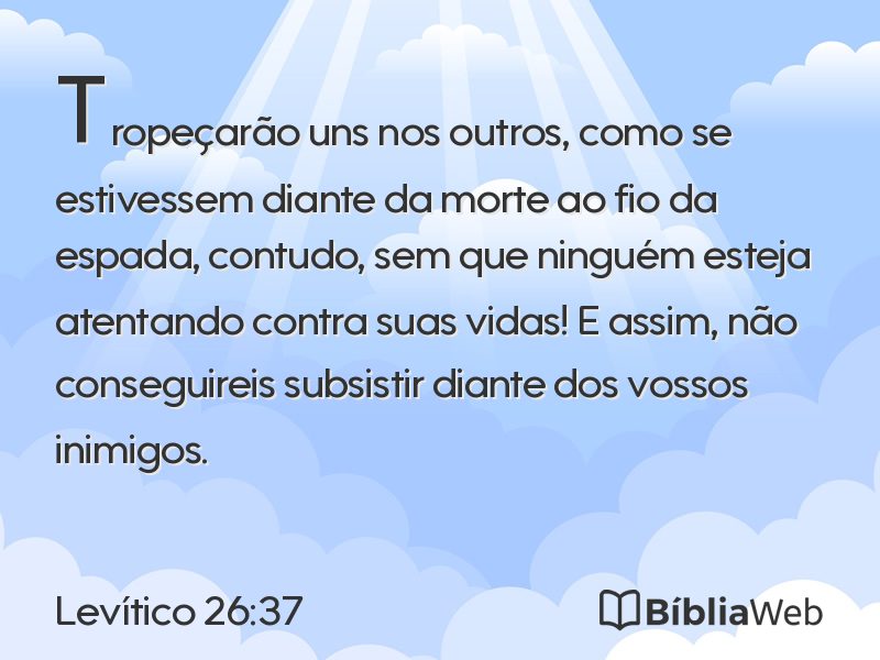 Levítico 26:37 em imagem para compartilhar