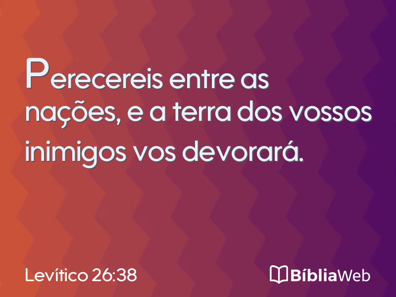Levítico 26:38 em imagem para compartilhar