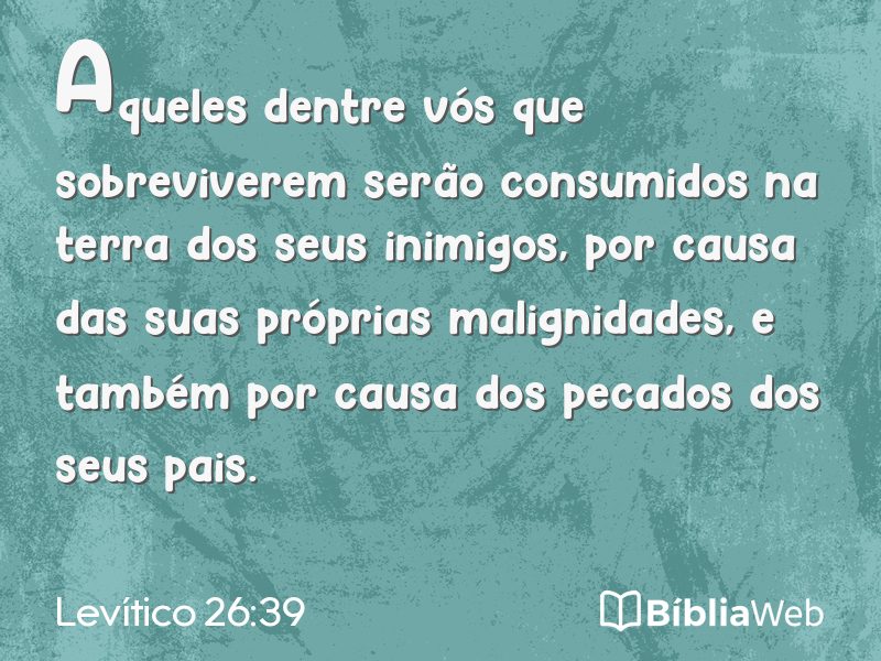Levítico 26:39 em imagem para compartilhar
