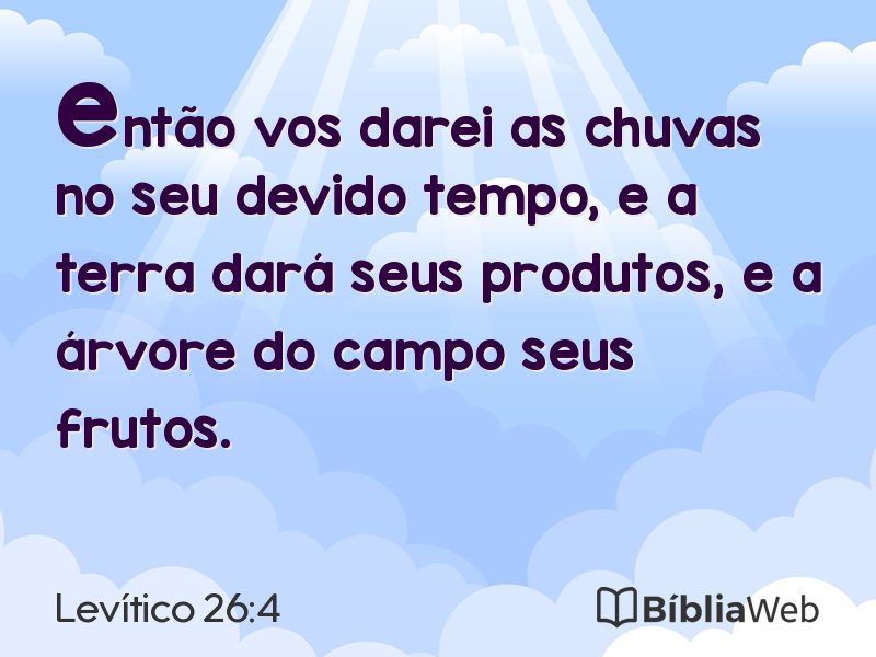 Levítico 26:4 em imagem para compartilhar