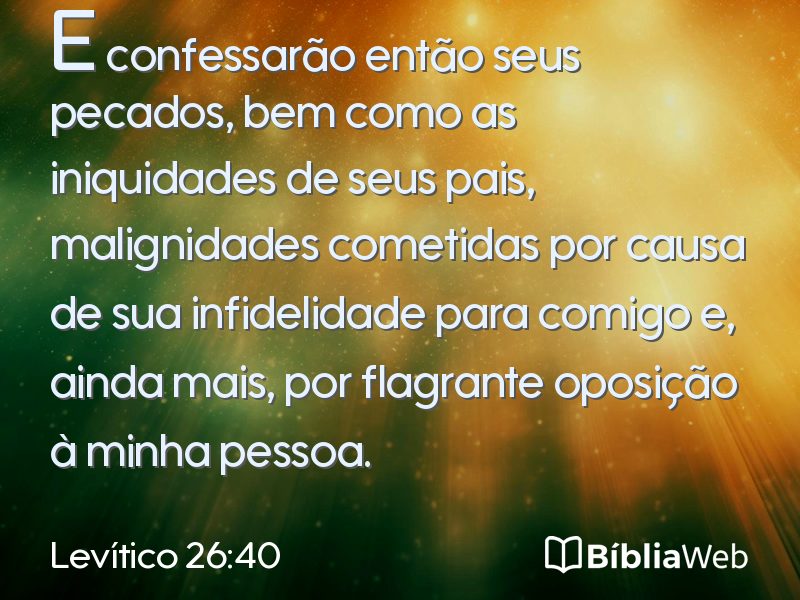 Levítico 26:40 em imagem para compartilhar