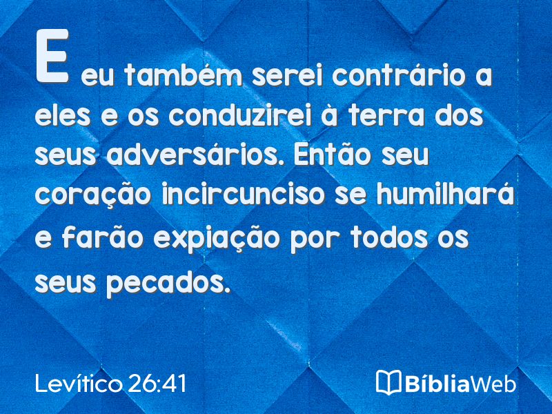 Levítico 26:41 em imagem para compartilhar