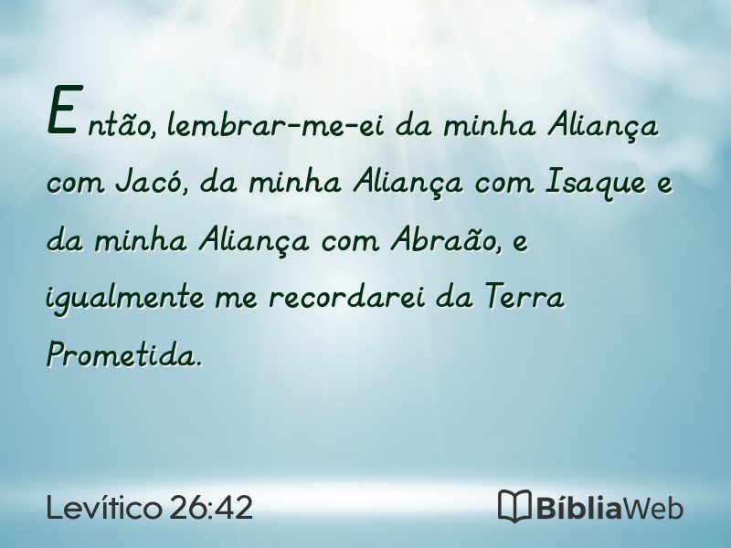 Levítico 26:42 em imagem para compartilhar