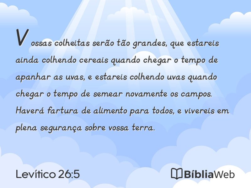 Levítico 26:5 em imagem para compartilhar