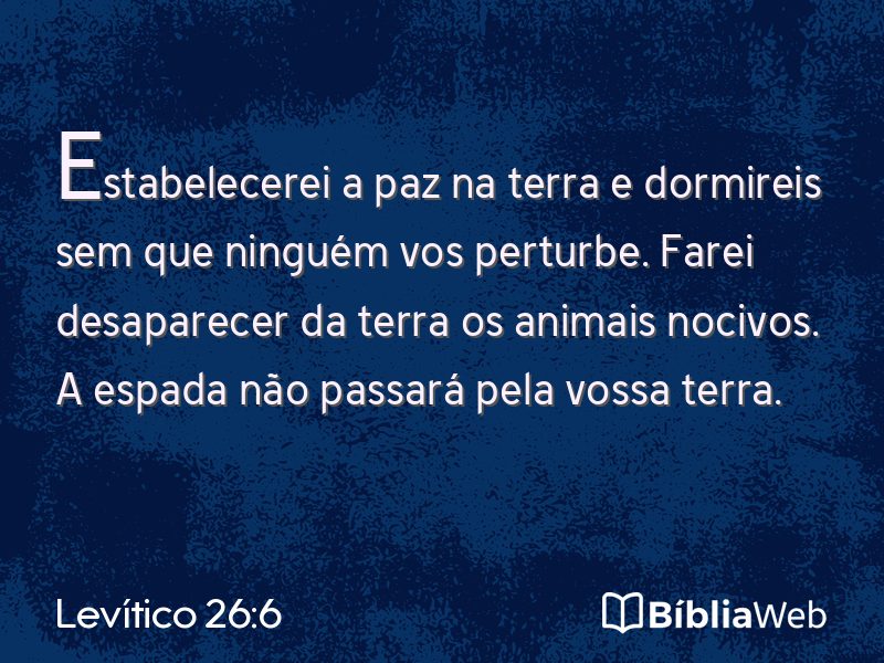 Levítico 26:6 em imagem para compartilhar