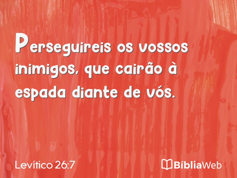 Levítico 26:7 em imagem para compartilhar