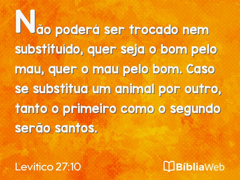 Levítico 27:10 em imagem para compartilhar