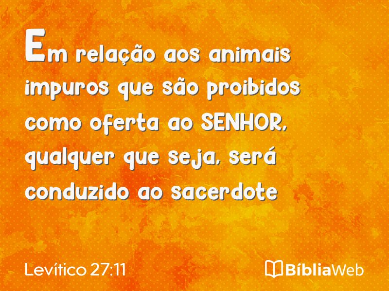 Levítico 27:11 em imagem para compartilhar