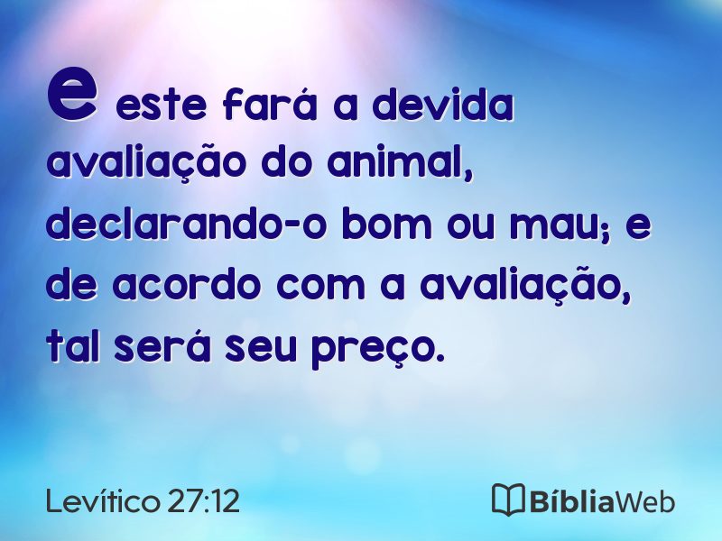 Levítico 27:12 em imagem para compartilhar