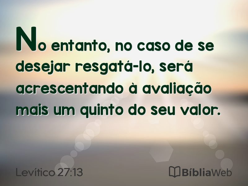 Levítico 27:13 em imagem para compartilhar