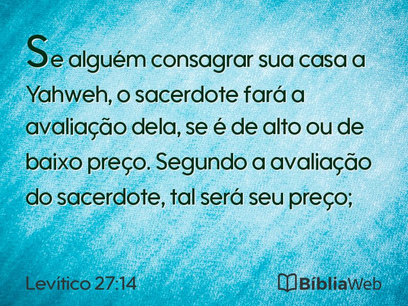 Levítico 27:14 em imagem para compartilhar