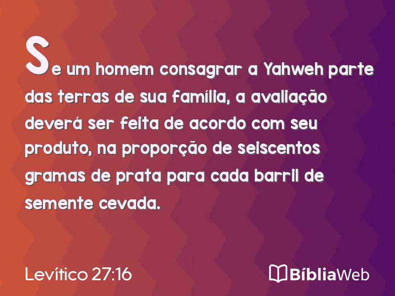 Levítico 27:16 em imagem para compartilhar