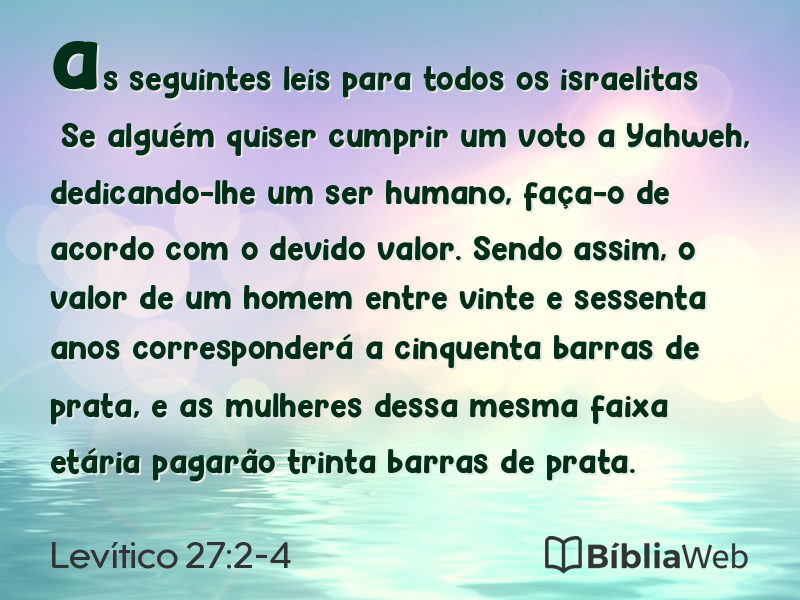 Levítico 27:2-4 em imagem para compartilhar
