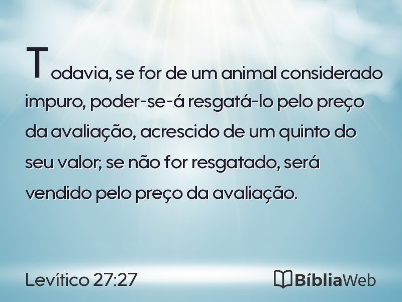 Levítico 27:27 em imagem para compartilhar