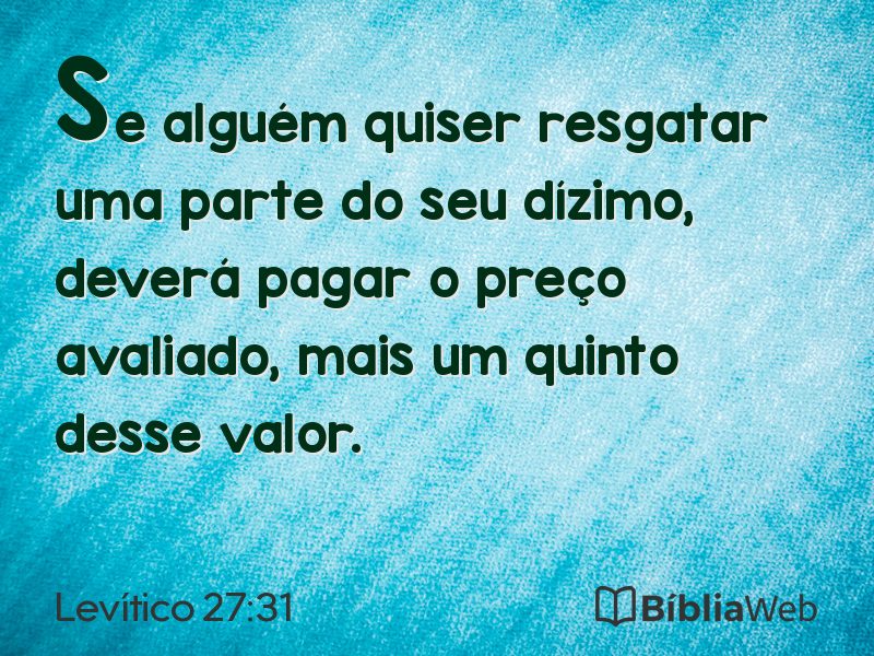 Levítico 27:31 em imagem para compartilhar