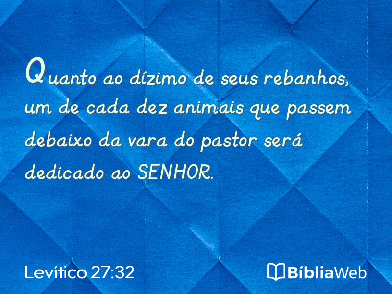 Levítico 27:32 em imagem para compartilhar