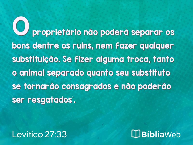 Levítico 27:33 em imagem para compartilhar