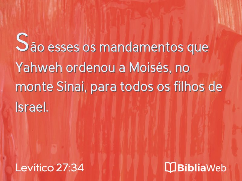 Levítico 27:34 em imagem para compartilhar