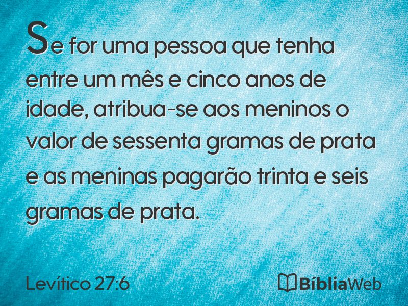 Levítico 27:6 em imagem para compartilhar
