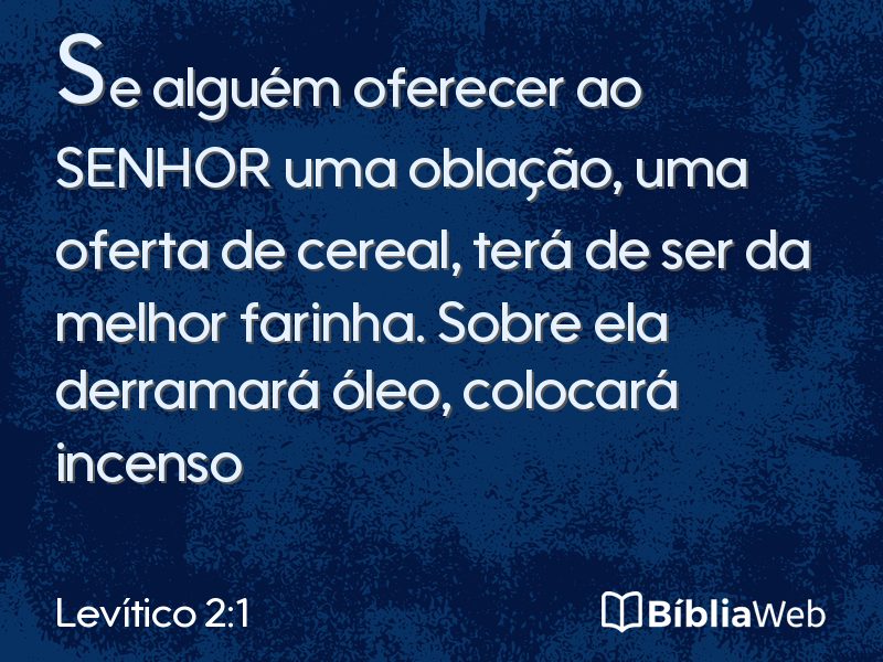 Levítico 2:1 em imagem para compartilhar