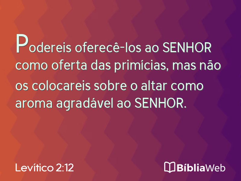 Levítico 2:12 em imagem para compartilhar