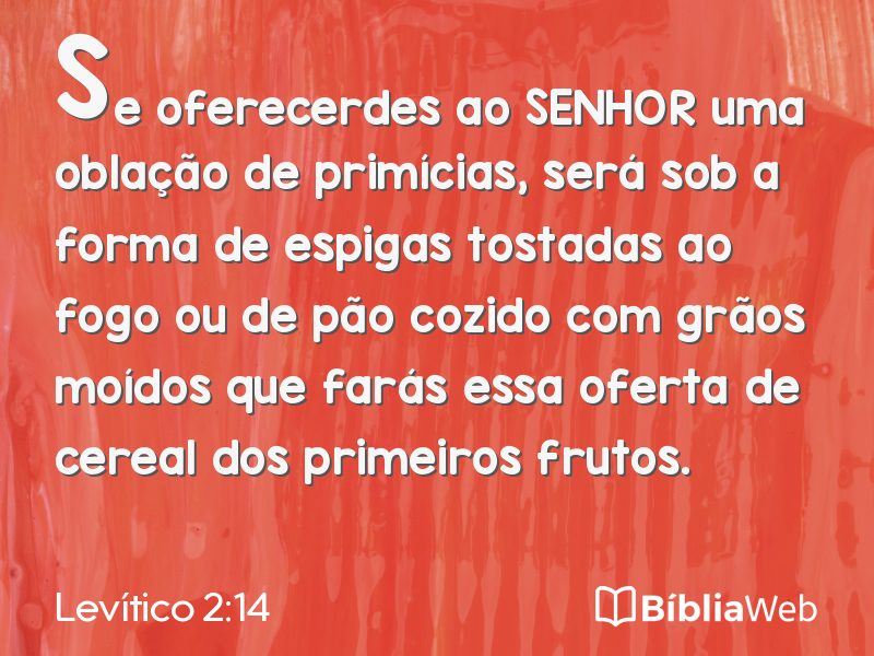 Levítico 2:14 em imagem para compartilhar