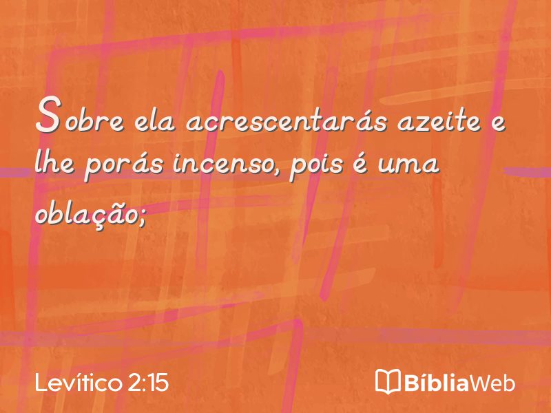 Levítico 2:15 em imagem para compartilhar
