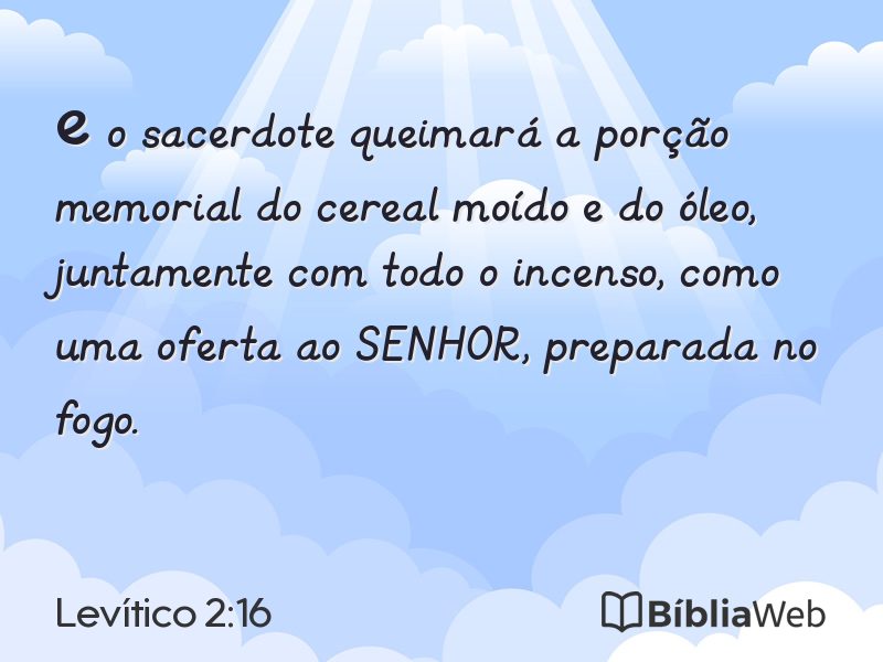 Levítico 2:16 em imagem para compartilhar