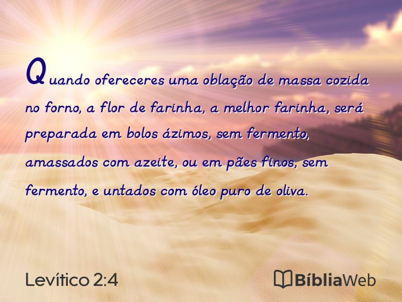 Levítico 2:4 em imagem para compartilhar