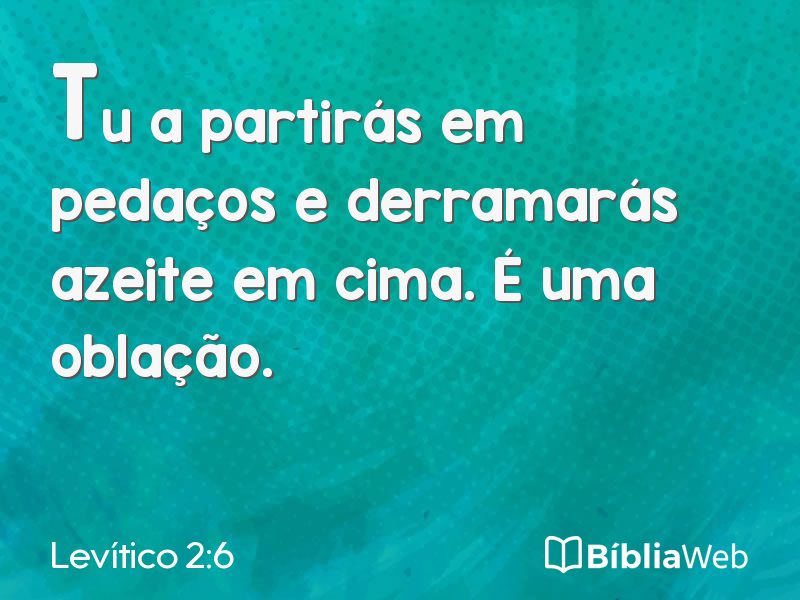Levítico 2:6 em imagem para compartilhar
