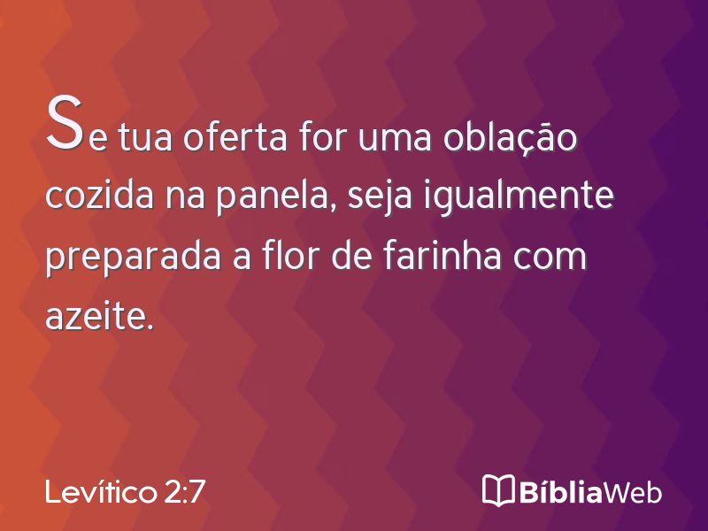 Levítico 2:7 em imagem para compartilhar