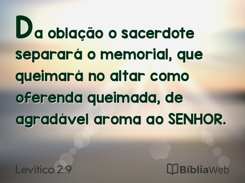 Levítico 2:9 em imagem para compartilhar