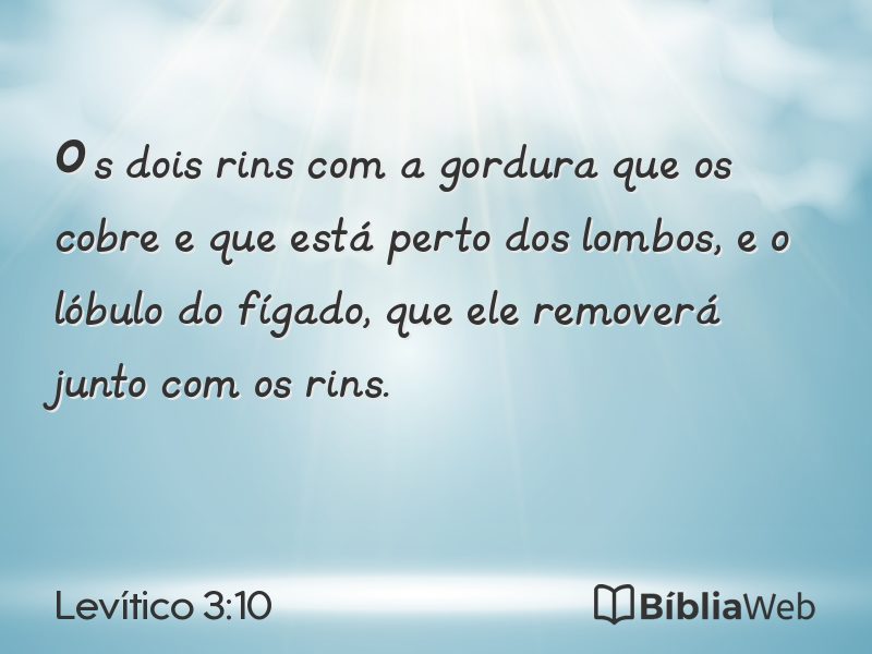 Levítico 3:10 em imagem para compartilhar