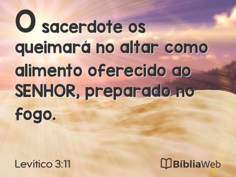 Levítico 3:11 em imagem para compartilhar