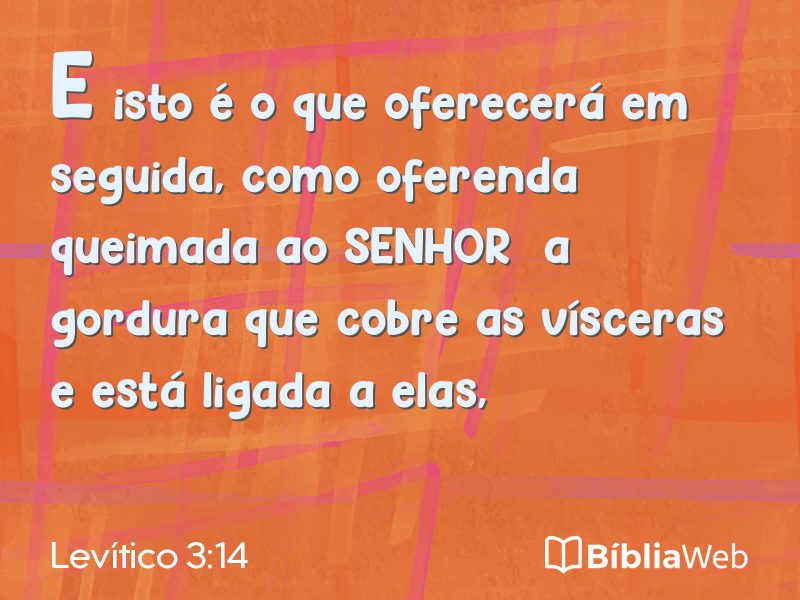 Levítico 3:14 em imagem para compartilhar