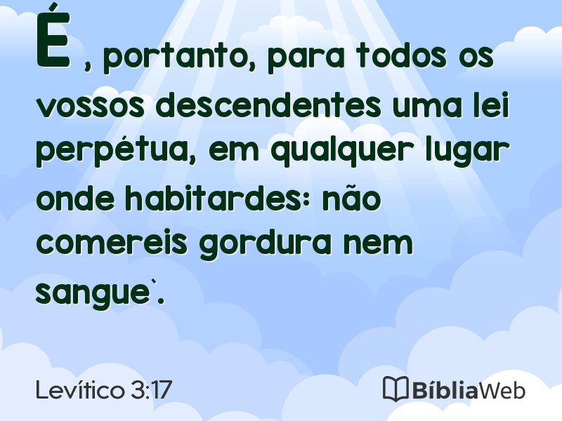 Levítico 3:17 em imagem para compartilhar