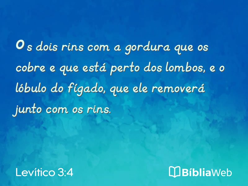Levítico 3:4 em imagem para compartilhar
