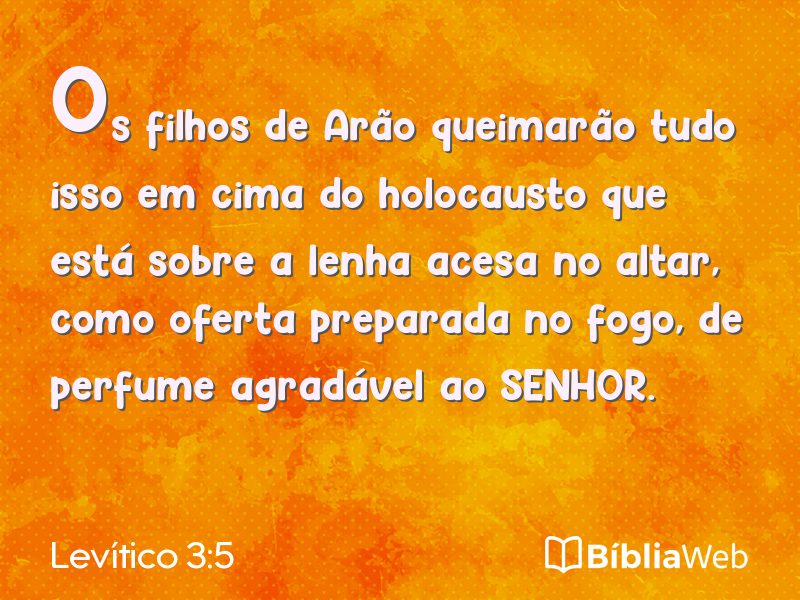 Levítico 3:5 em imagem para compartilhar