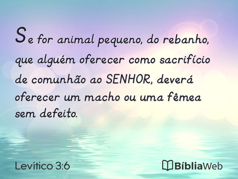 Levítico 3:6 em imagem para compartilhar
