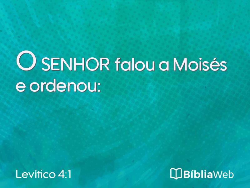 Levítico 4:1 em imagem para compartilhar