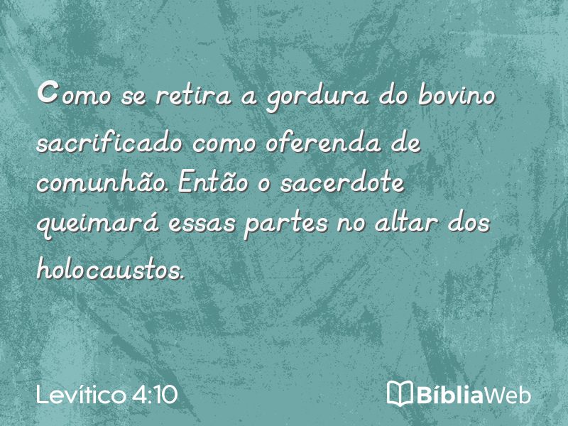 Levítico 4:10 em imagem para compartilhar