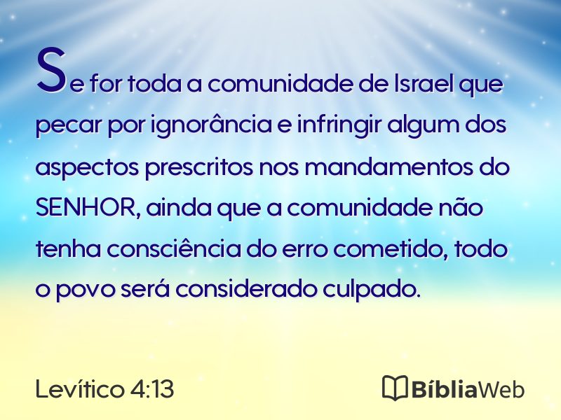 Levítico 4:13 em imagem para compartilhar