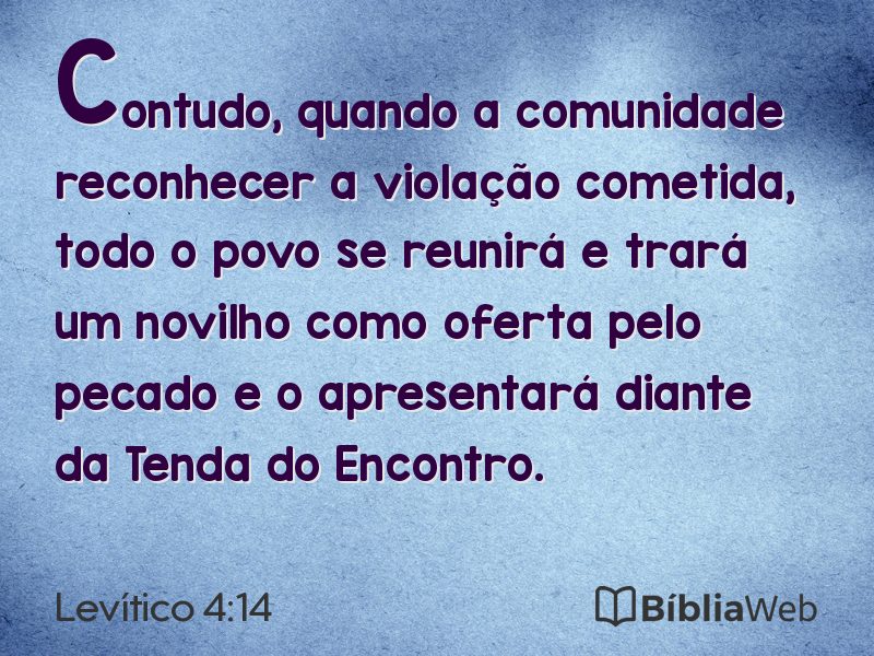 Levítico 4:14 em imagem para compartilhar