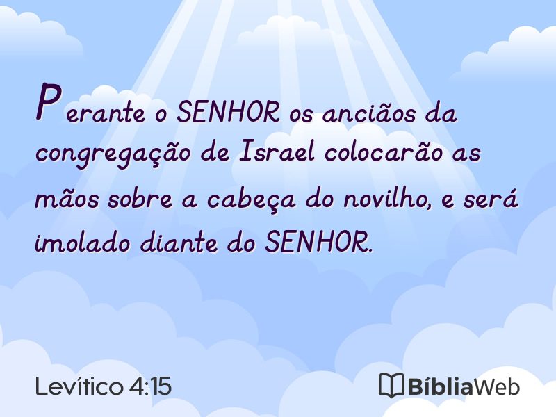 Levítico 4:15 em imagem para compartilhar