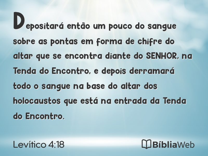 Levítico 4:18 em imagem para compartilhar