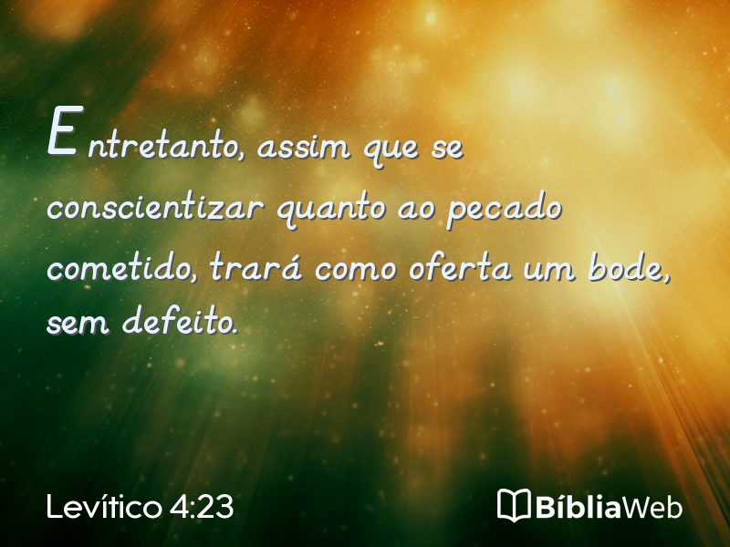 Levítico 4:23 em imagem para compartilhar