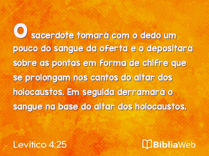 Levítico 4:25 em imagem para compartilhar