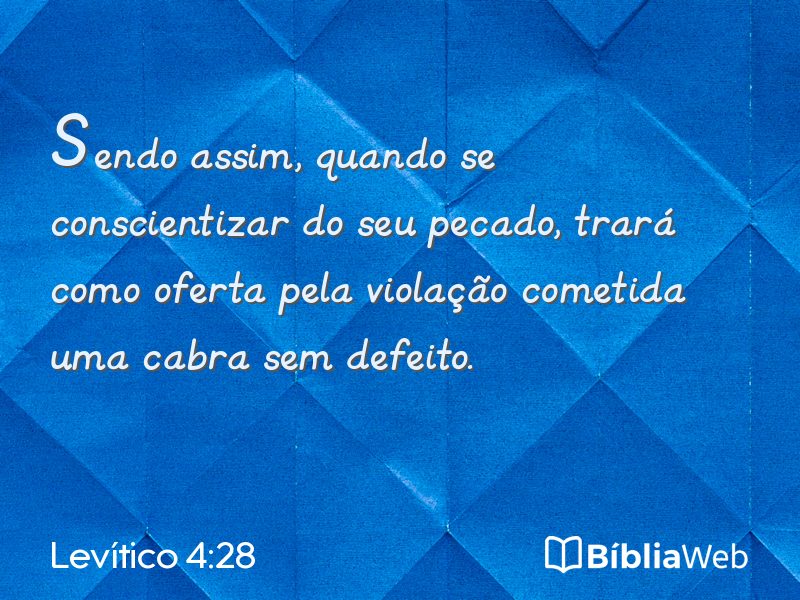 Levítico 4:28 em imagem para compartilhar