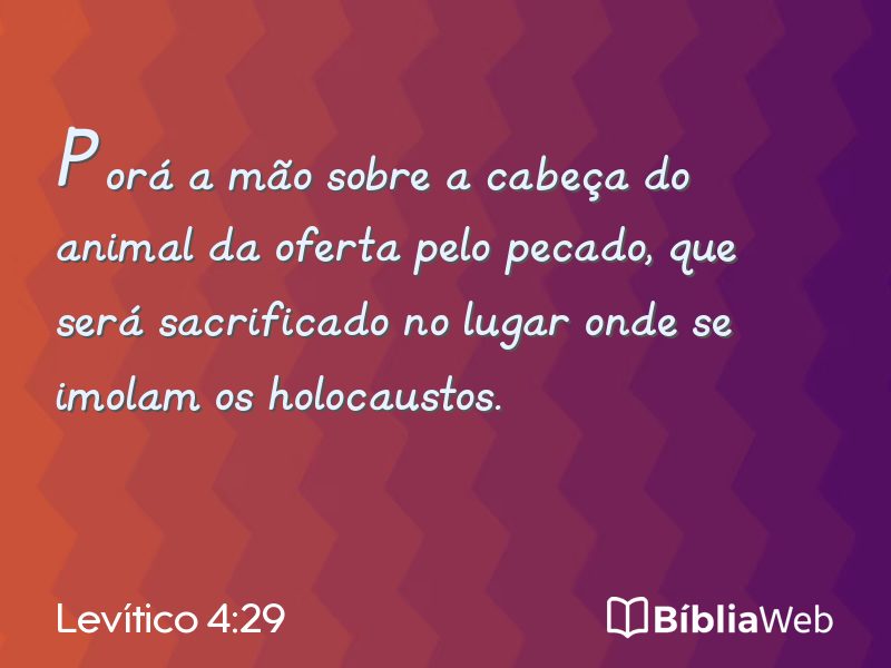 Levítico 4:29 em imagem para compartilhar
